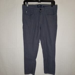 Ben Sherman Slim Fit Pants 30x30 Blue Houndstooth Stretch Mod Cotton Trousers